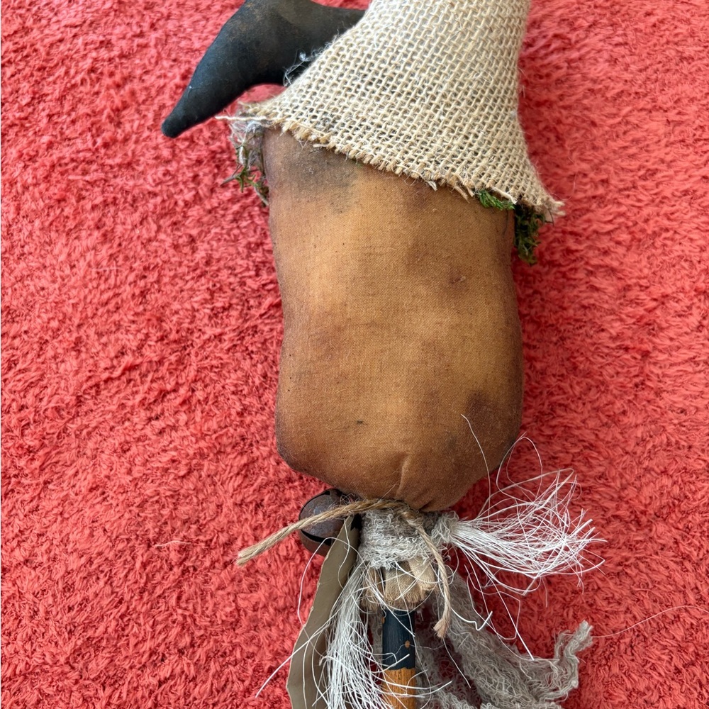 Handcrafted Rustic Scarecrow Stick - image 7